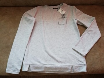 Nowa koszulka szara z kotkiem r 143-155