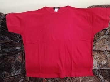 W. O. B. T-shirt damski piękny burgundowy kolor 