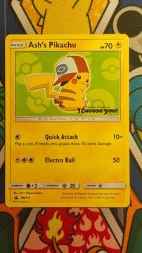 Karta Pokemon TCG Ash's Pikachu (SM 112)