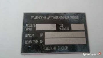 URAL 375 nowa tabliczka znamionowa cięzarowy 4320