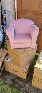 Fotel dziecięcy różowy Lil sofa Roba