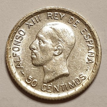 Hiszpania 50 centesimos 1926 