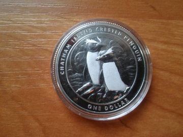 Pingwin czubaty 1 oz Ag uncja srebra 2020 certyf.