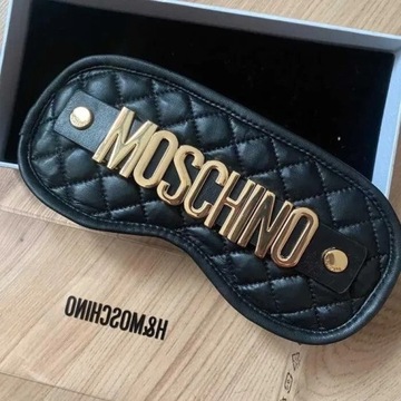 Moschino & h&m maska do spania złota skóra czarna