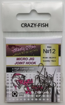 Haczyk Crazy Fish Micro Jig Joint Hook #12
