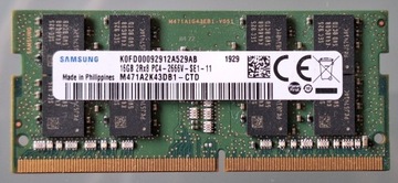 Pamięć ram Samsung 16GB sodimm ddr4 2666