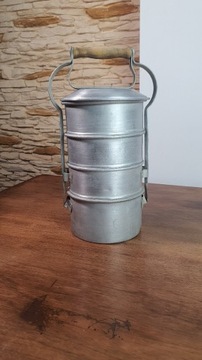 Menażka obiadowa PRL aluminiowa 