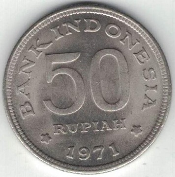 Indonezja 50 rupii 1971 24 mm nr 1