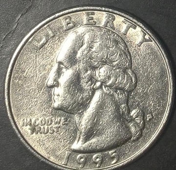 Moneta Quarter Dollar 1995 P error