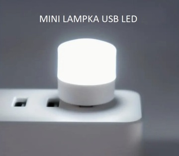Mini lampka USB LED Ciepły biały