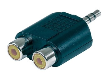 AUDIO adapter - przejściówka 2 x Cinch (RCA) - mini Jack Stereo