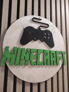 Minecraft dekoracja ścienna 3d drewno