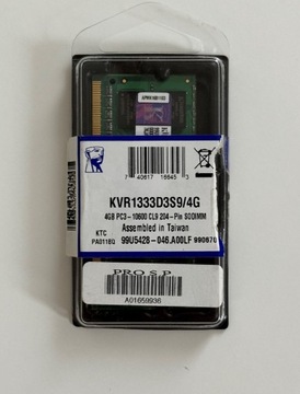 Kość RAM do laptopów 4GB Kingston KVR1333D3S9/4G