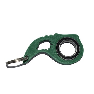 Keyrambit karambit spinner brelok zawieszka do kluczy szaro-zielony