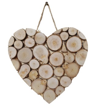 Drewniane serce dekoracja prezent na Dzień Matki