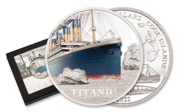 TITANIC 1Oz 5$ Cook Islands 2022 Ultra High Relief