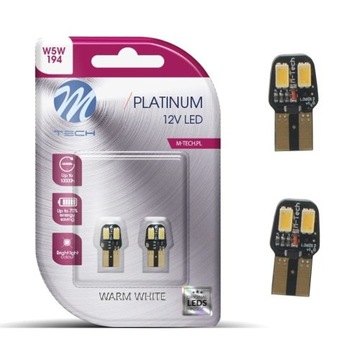 M-TECH Platinum Żarówki led W5W 12V 4xSMD CANBUS