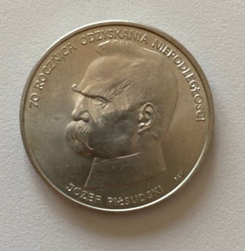 Srebrna moneta Józef Piłsudski 1988 50000 zł