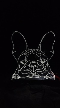 Lampa  Statuetka LED Prezent - Buldog 