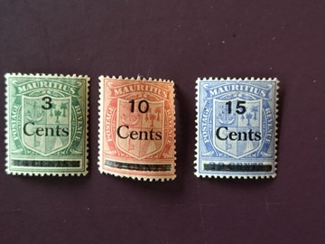 Mauritius SG 242-244** czyste.seria KGV 1925r