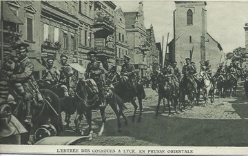 Wkroczenie kozaków 1914 Insterburg Lyck b. duże