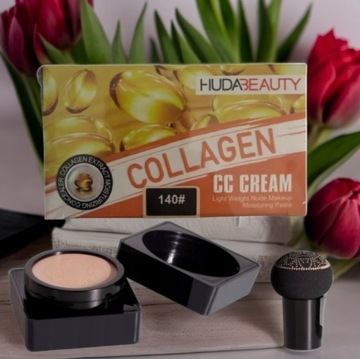 Podkład Grzybek CC Huda Beauty odcień 140# - Collagen.