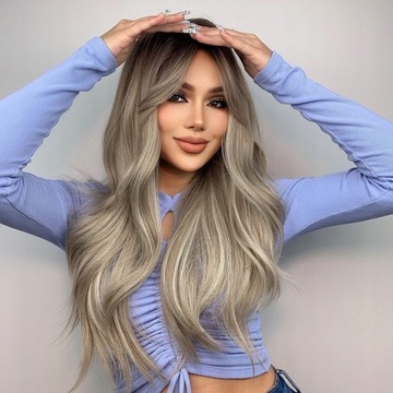 Peruka blond ombre długie włosy 60cm jak naturalne