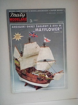 MM Mały modelarz 3/2001 żaglowiec Mayflower 1:100