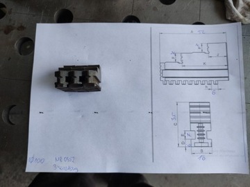 Szczęki tokarskie 100 mm prl