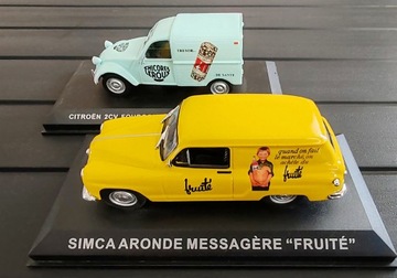 Simca Aronde i Citronen 2CV Fourgonette 1:43 2szt