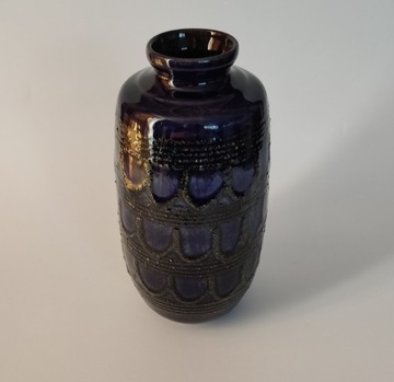 Kobaltowy ceramiczny wazon STREHLA , lata 60.