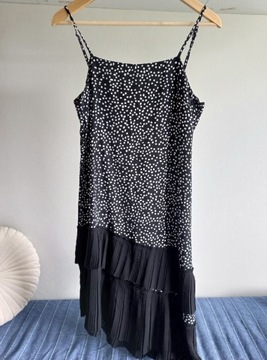 H&M sukienka asymetryczna plisowana letnia r.38