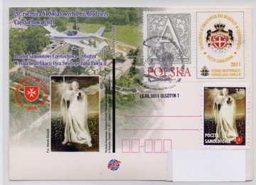 Jan Paweł II - poczta samolotowa - 2011 rok