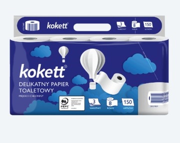 PAPIER TOALETOWY KOKETT 3 warstwy 8rolek 150listki