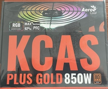 Zasilacz KCAS Plus Gold 850W Areo Cool RGB