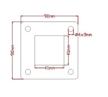 Marka Flansza Stopa kryza pod profil 40x40