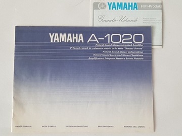 Instrukcja oryginalna wzmacniacz YAMAHA A-1020