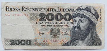 2000 Zł Mieszko I 1979r Seria AG