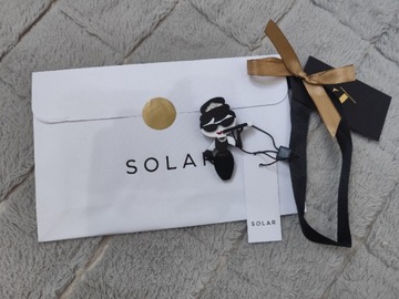 Solar broszka czarno-biała na prezent nowa