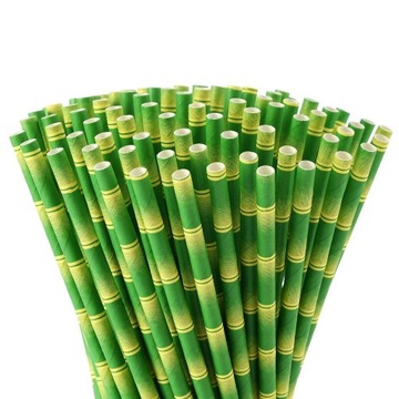 Słomki papierowe kolor bambusowy 100sztuk