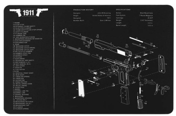 Pistolet 1911 podkładka mata do czyszczenia broni