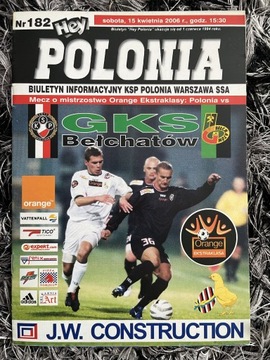 Program meczowy Polonia Warszawa - GKS Bełchatów 