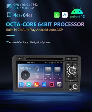 Radio DAB+ Tablet Android GPS DVD USB AUDI A3 8P