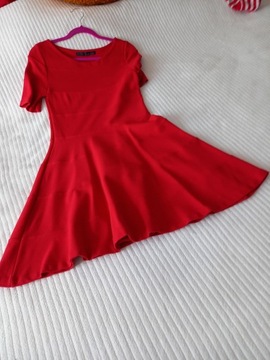 sukienka czerwona, rozmiar 36-38, ZARA