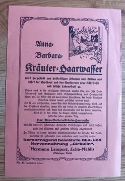 Oryginalna niemiecka ulotka reklamowa - 1930 r.