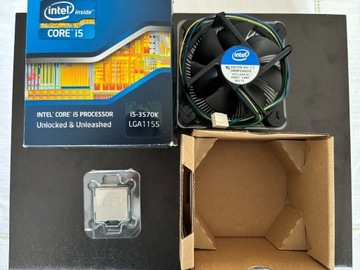 Procesor i5 3570k LGA 1155 chłodzenie wentylator