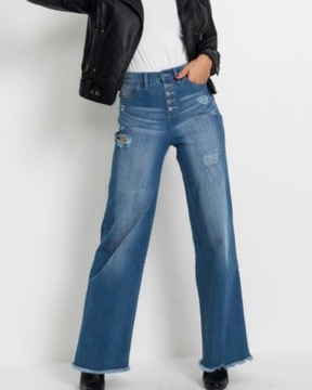 Spodnie jeansowe typu szwedy r48 guziki