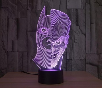 Lampka akrylowa3D statuetka plexi LED Joker&Batman
