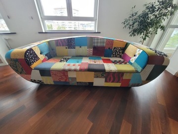 Kanapa, sofa 3 osobowa, vintage patchwork Anori