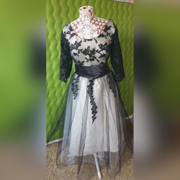  Szyfonowa, koronkowa suknia Ślub, Komunia